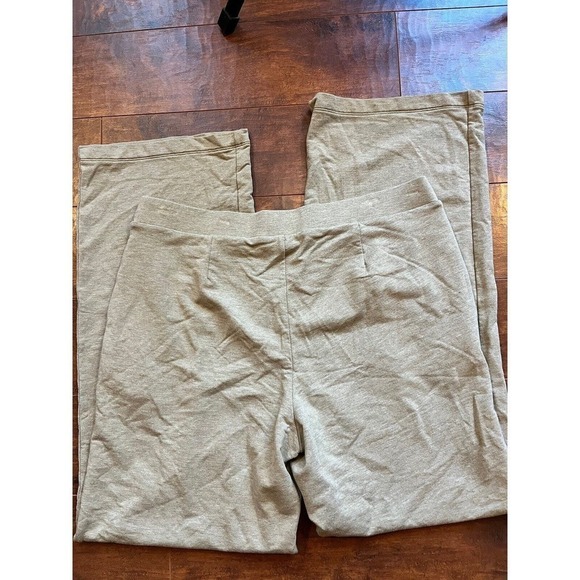 Pure Jill Affinity French Terry Boho Green Slim Straight Pant Size M - Picture 7 of 7